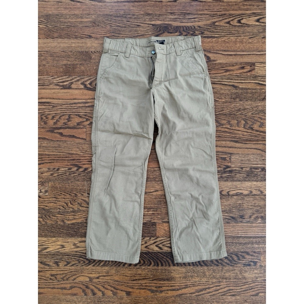 Carhartt Tan Relaxed Fit Wide Leg Workwear Pants 32 X 28